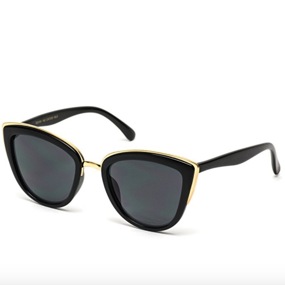 Black & Gold Cat Eye Sunglasses - Picture 6 of 7